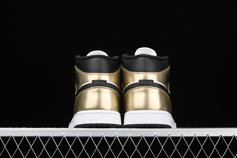 All categories Air Jordan Jordan series basketball shoes Air Jordan 1 Mid G version pure original Air Jordan 1 Mid AJ1 Joe 1 liquid gold DC1419-700